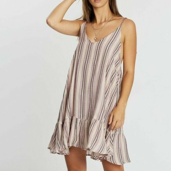 TIGERLILY Tami Cotton Stripe Ruffle Mini Slip Dress NWT RRP$129 - Picture 8 of 11
